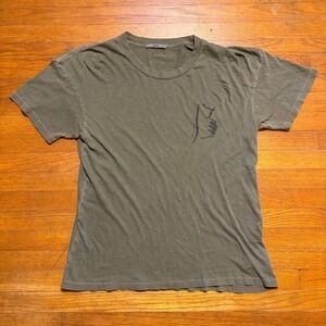 Billy Los Angeles East Lake Mens Olive Green Graphic T-Shirt Made in USA Size M